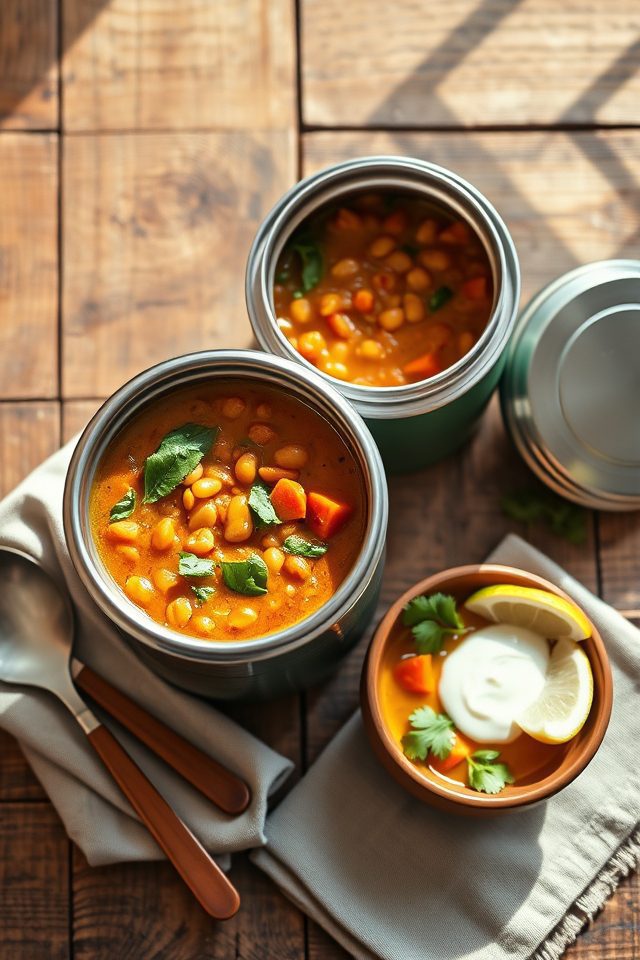 curried lentil soup thermos