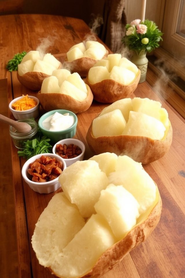 customizable baked potato bar