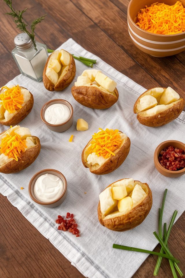 customizable baked potato meal