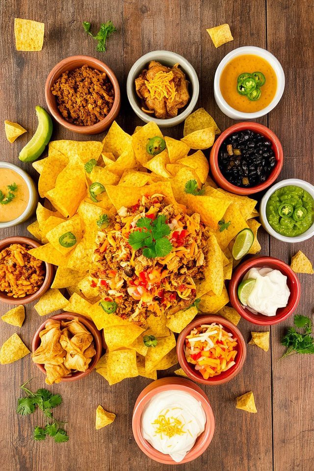 customizable nacho toppings bar