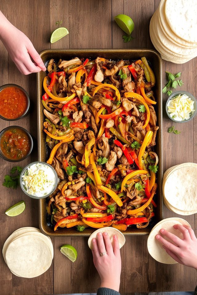 customizable one pan fajita feast