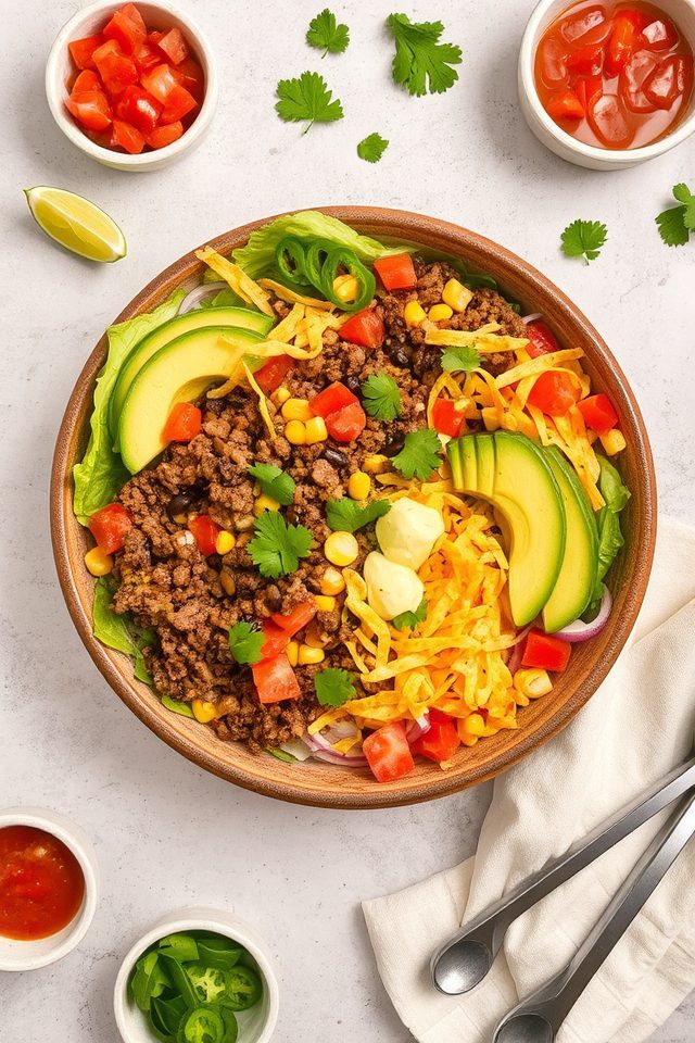 customizable vibrant taco salad