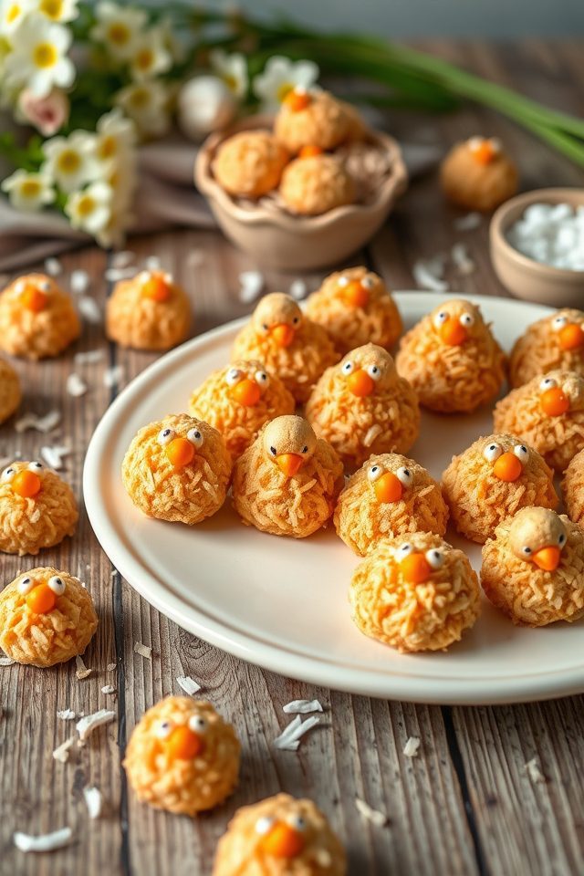 cute coconut chick cookies