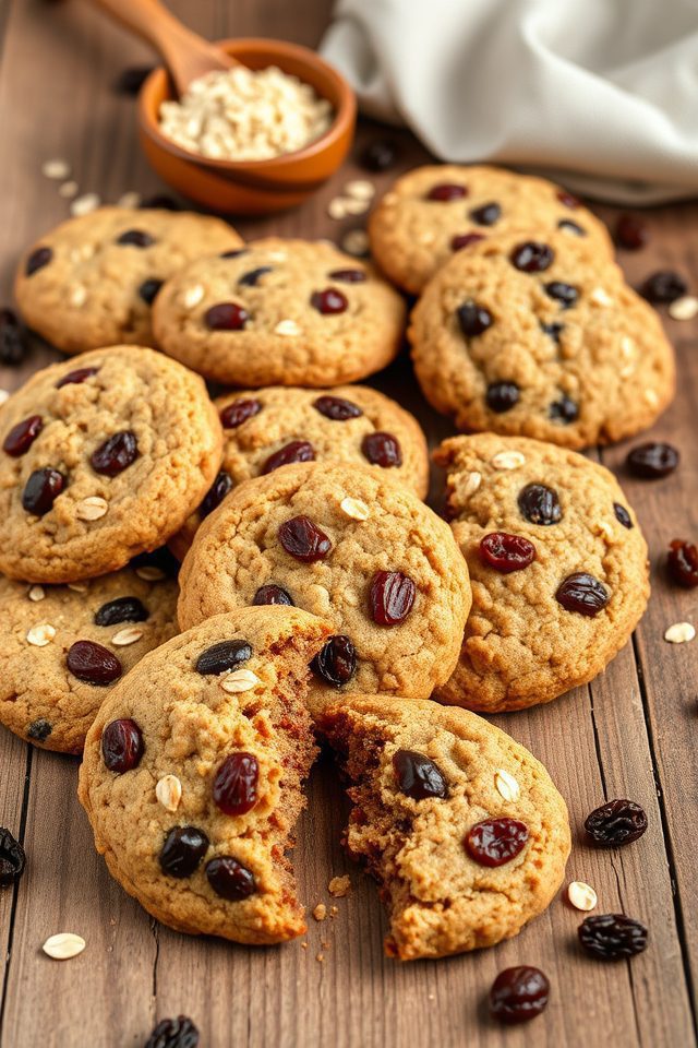 dairy free oatmeal raisin cookies