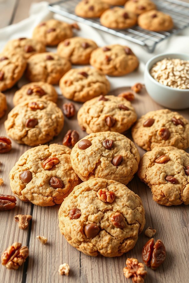 date walnut oatmeal cookies