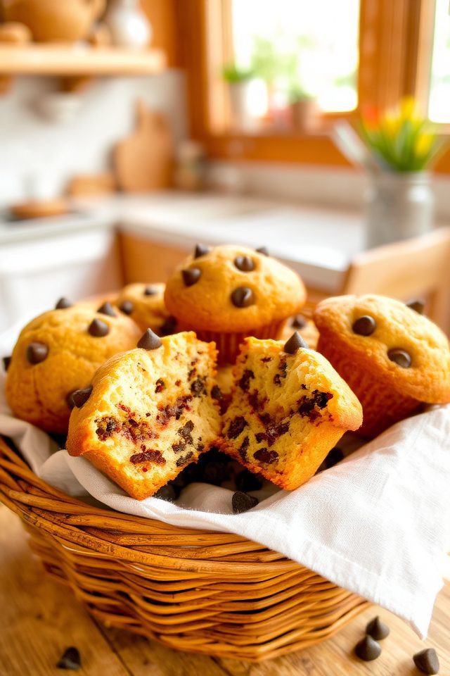 decadent chocolate chip muffins