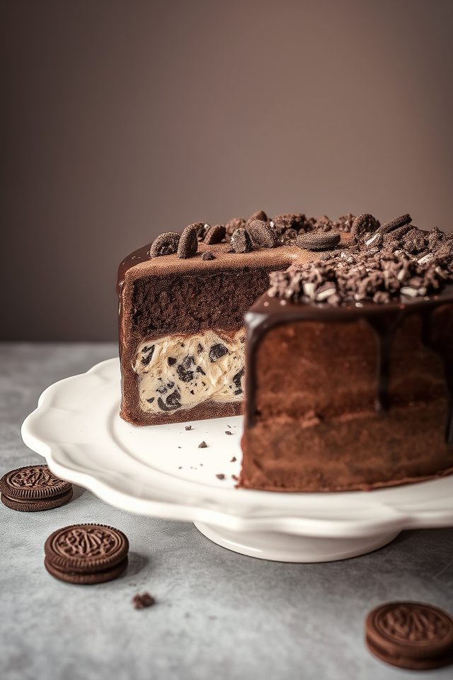 decadent chocolate oreo cake