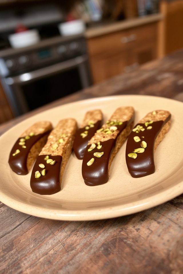 decadent chocolate pistachio treats
