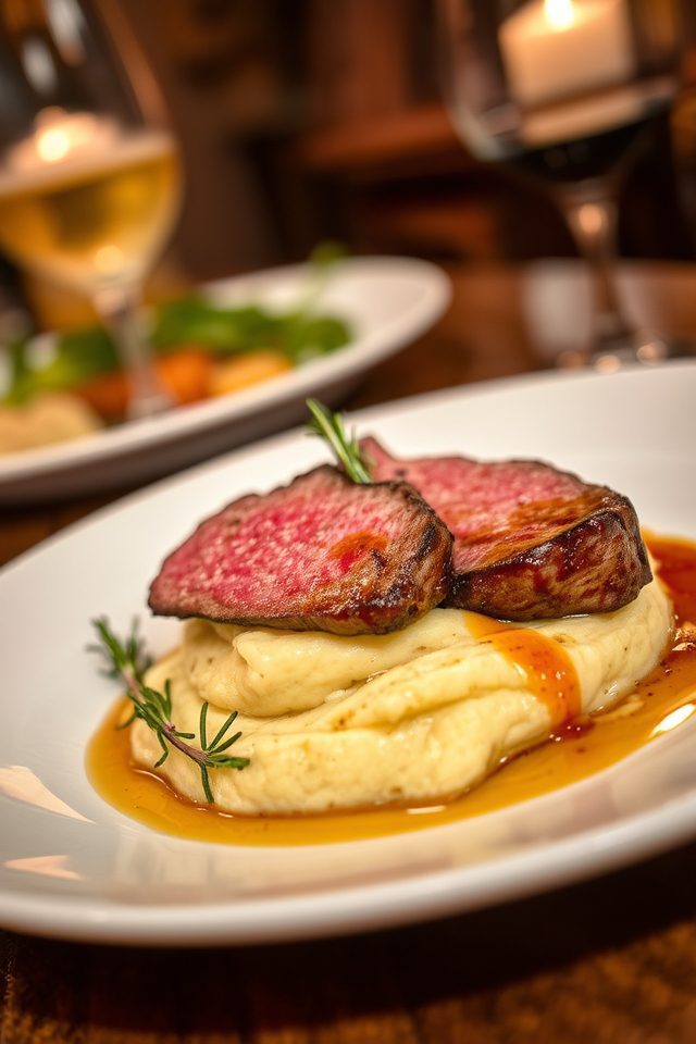 decadent garlic filet dish