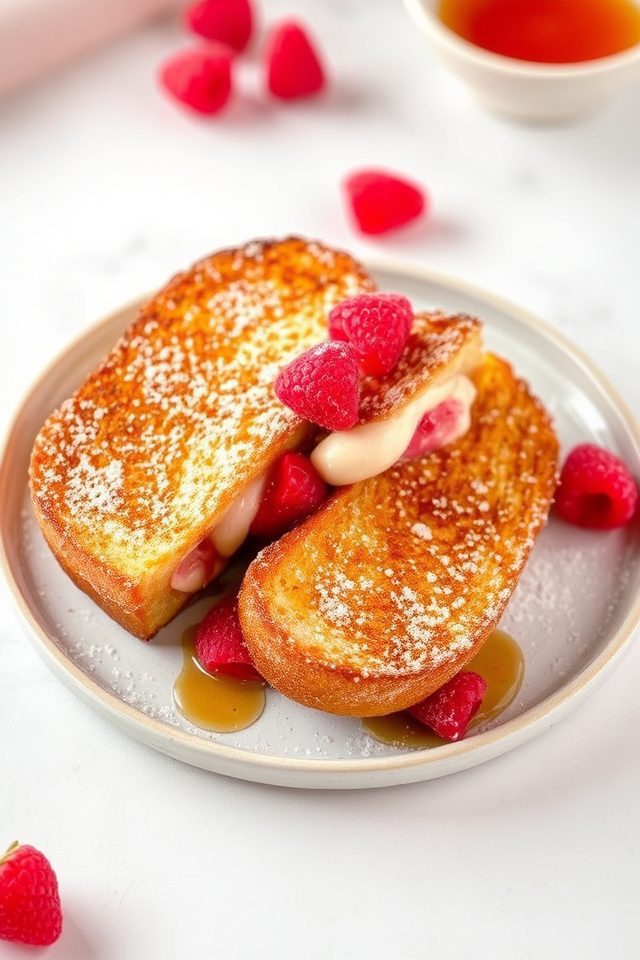 decadent raspberry french toast