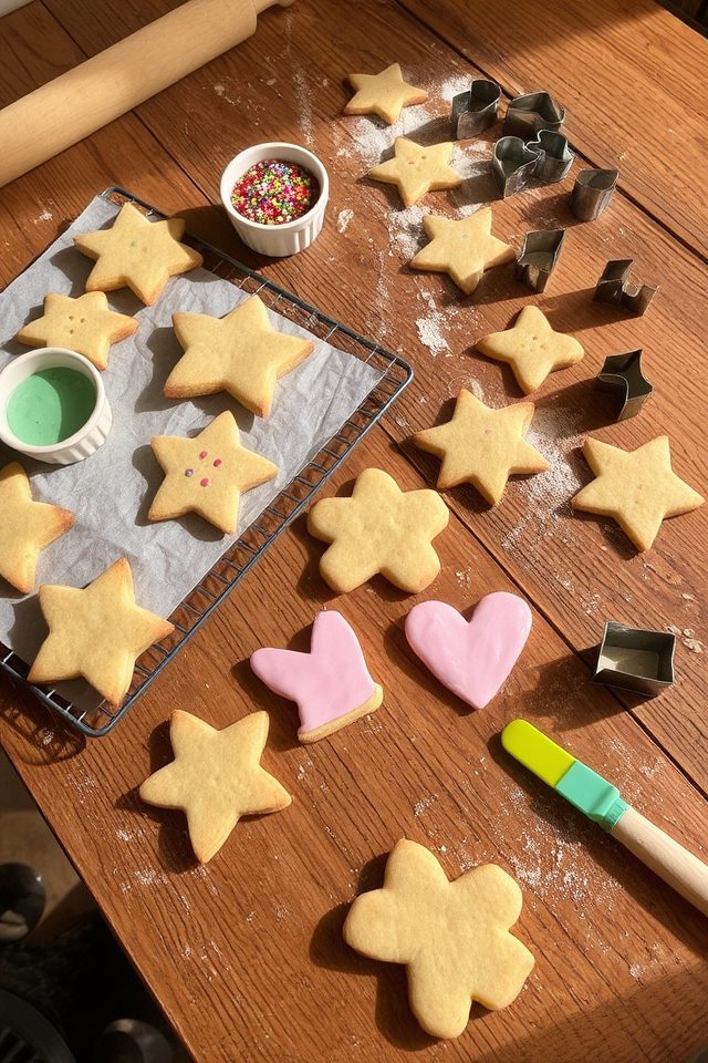 decorate buttery cut out cookies