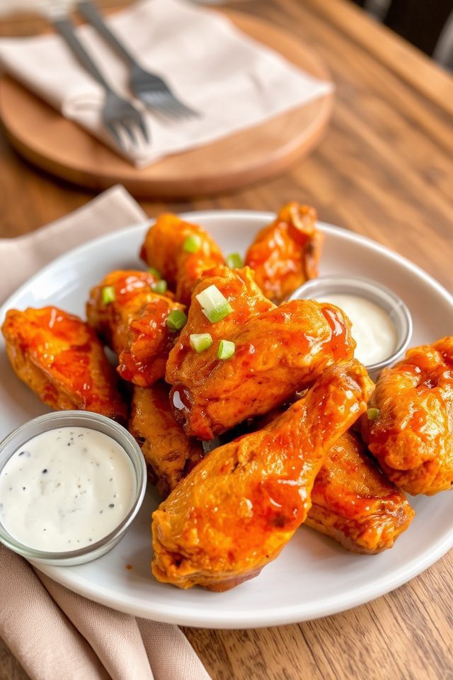 deep fried chicken wings