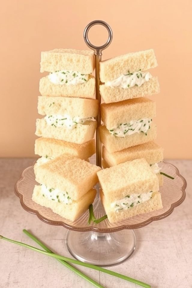 delicate cream cheese sandwiches