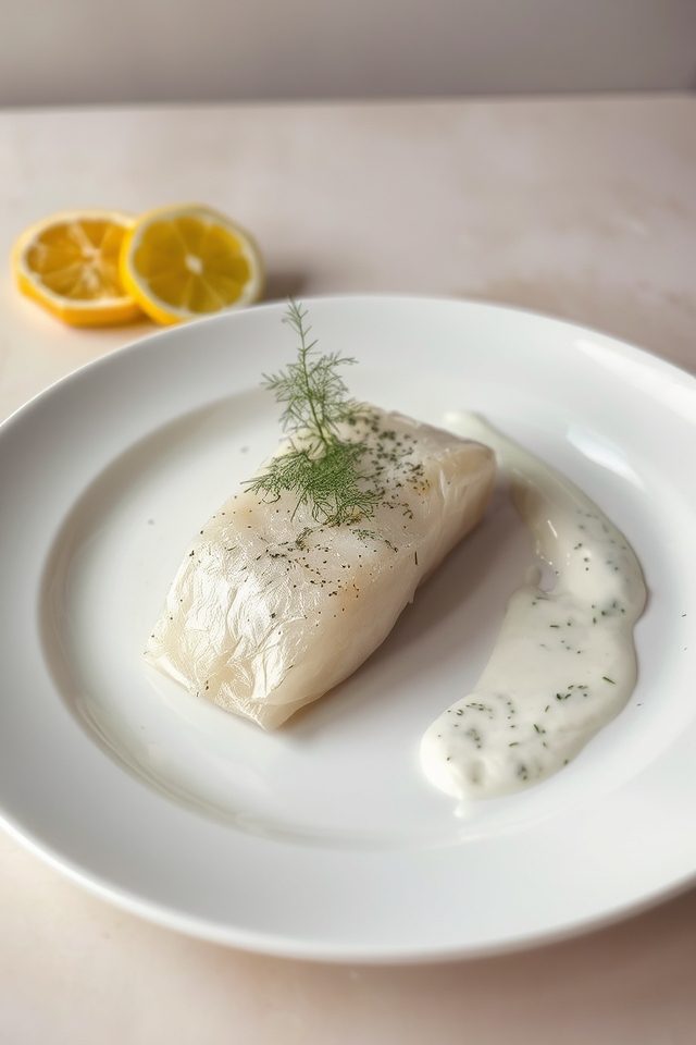 delicate fish with dill