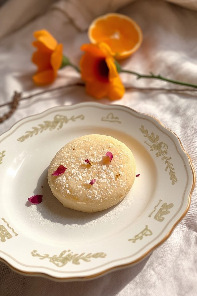 delicate orange blossom cookie