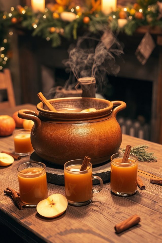 delicious autumn apple drink