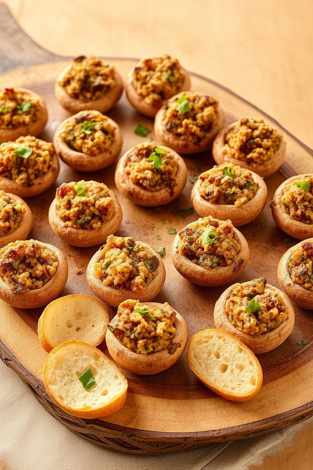 delicious baked mushroom appetizer