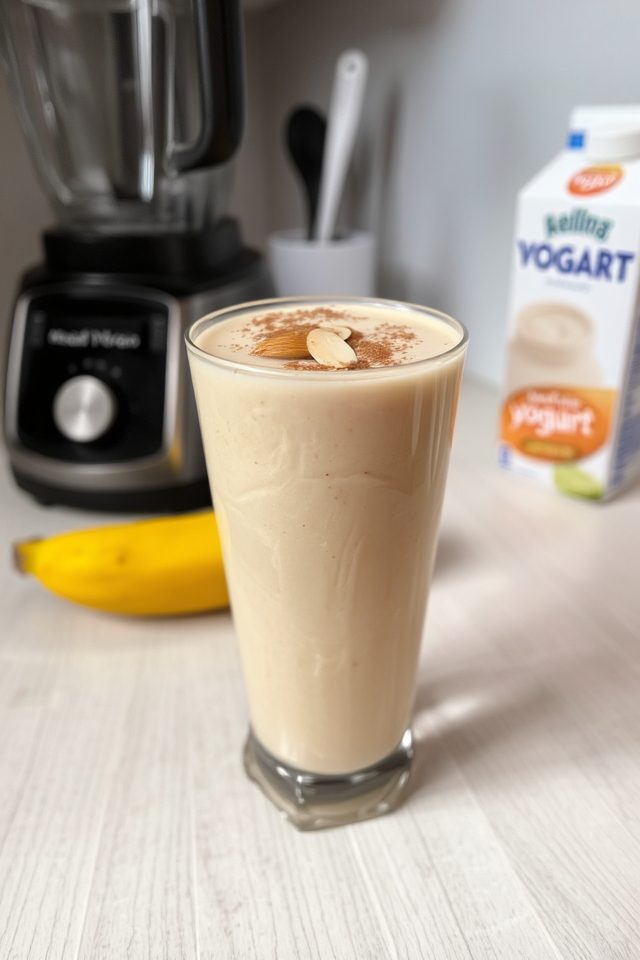 delicious banana breakfast smoothie