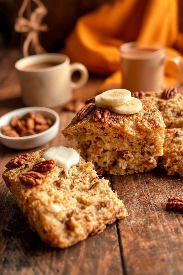 delicious banana pecan scones