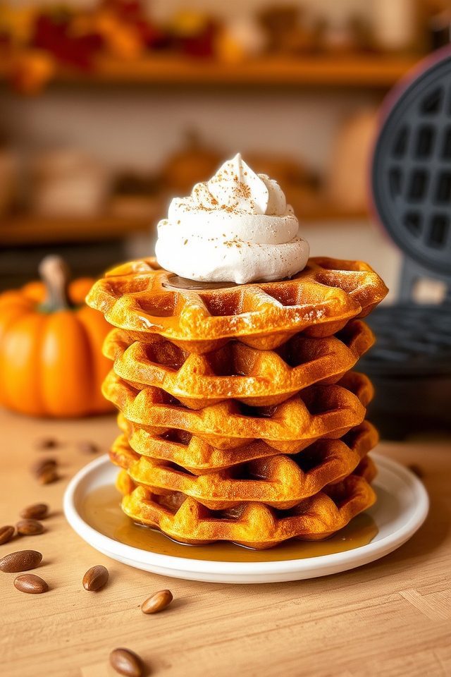 delicious fall mini waffles