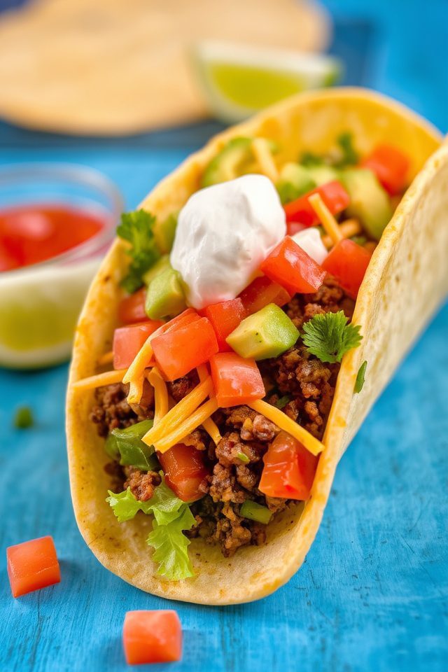 delicious ground beef tacos