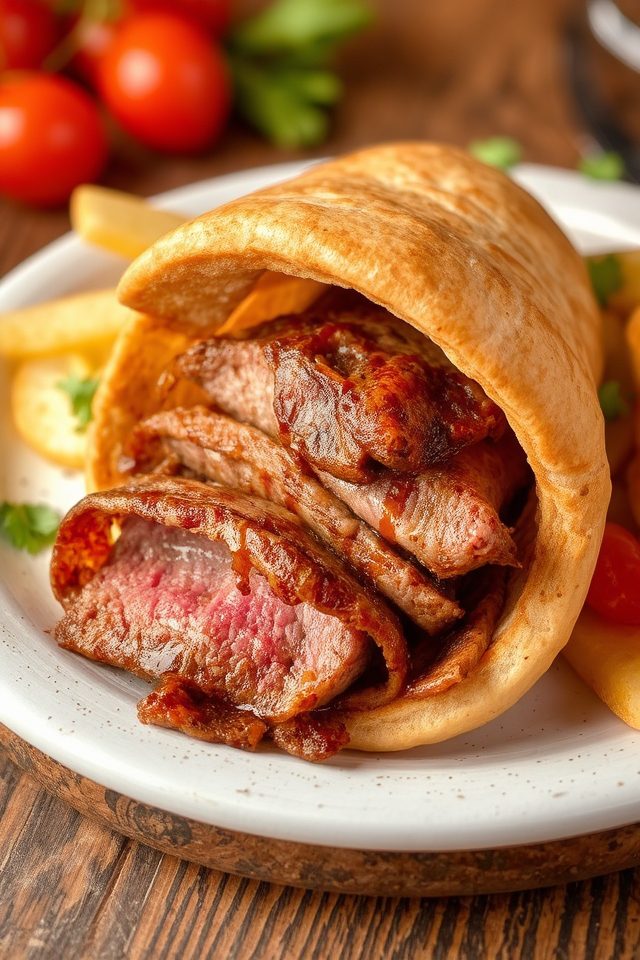 doner kebab with tzatziki
