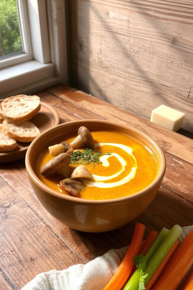 earthy mushroom vegetable soup