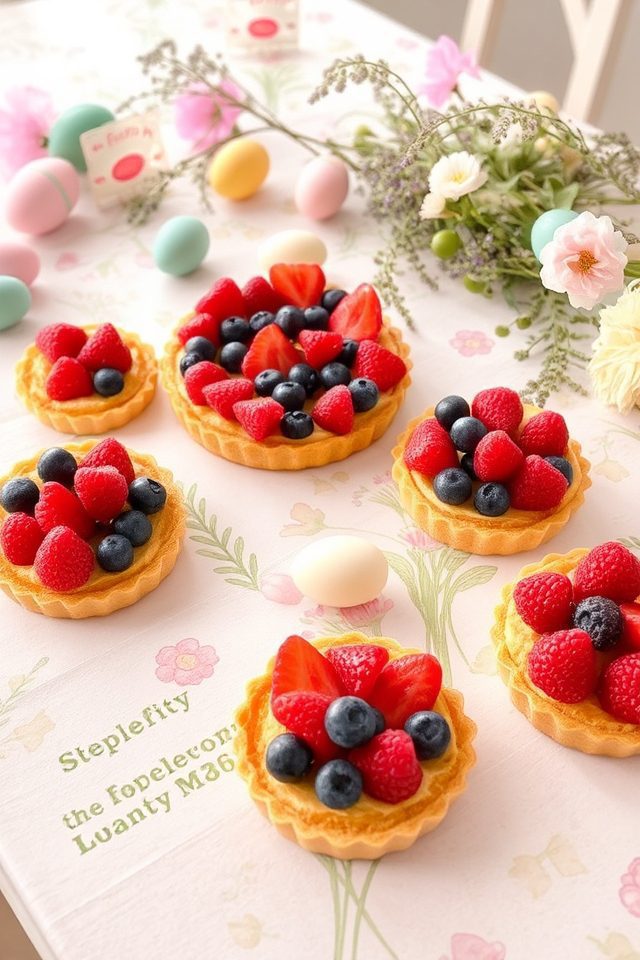 easter seasonal fruit tarts