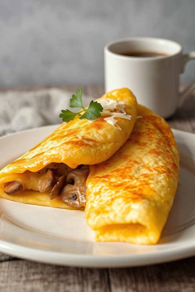 easy breakfast with mushrooms