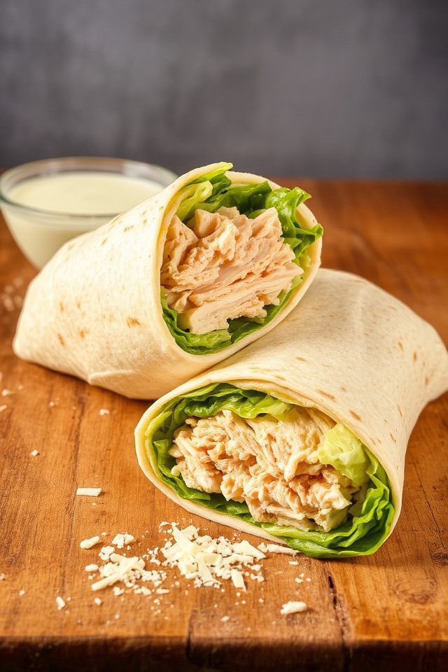 easy chicken caesar wrap