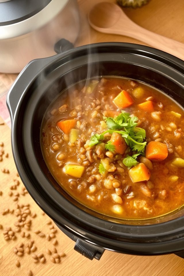 easy lentil slow stew