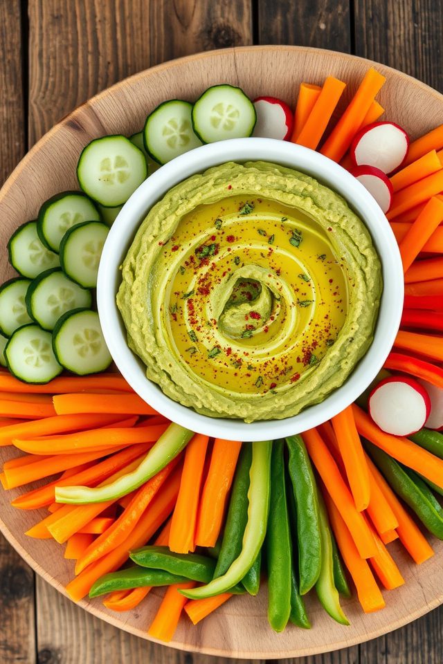 edamame hummus veggie dip