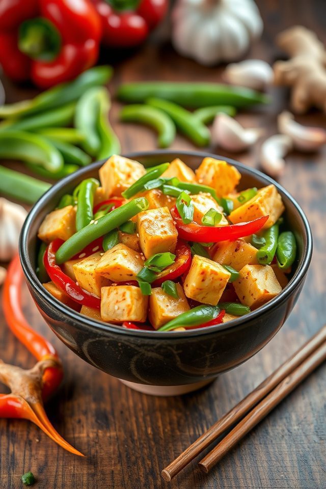 edamame tofu vegetable stir fry