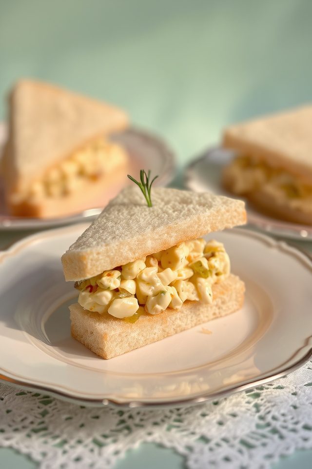 egg salad tea sandwiches
