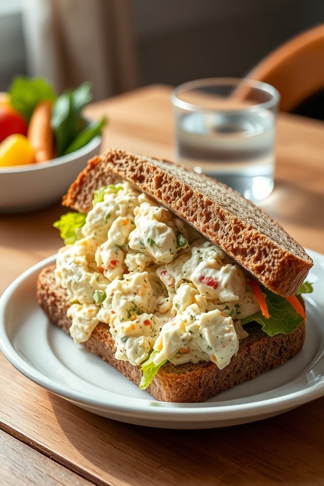 egg salad whole wheat