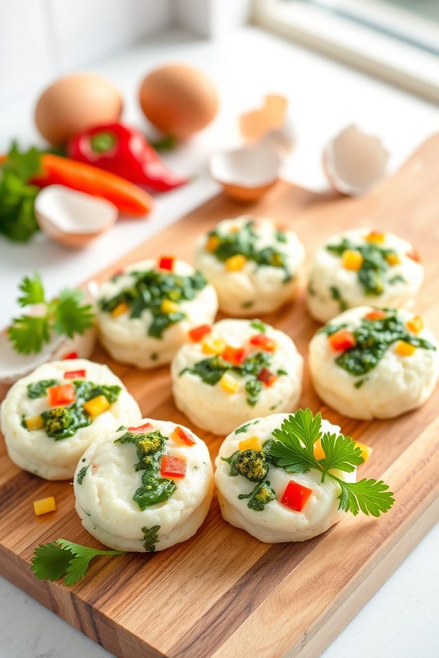 egg white vegetable bites