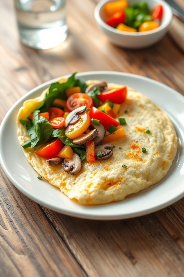 egg whites vegetable filling