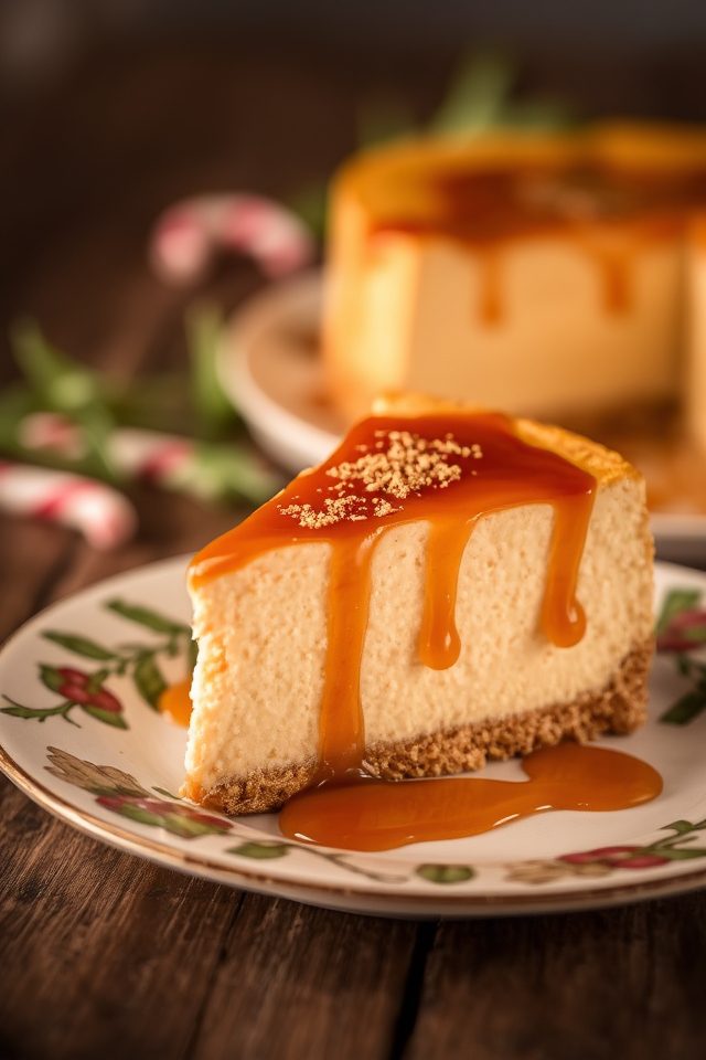 eggnog infused cheesecake dessert