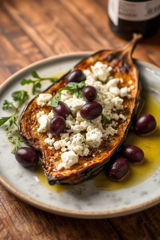 eggplant with feta olives