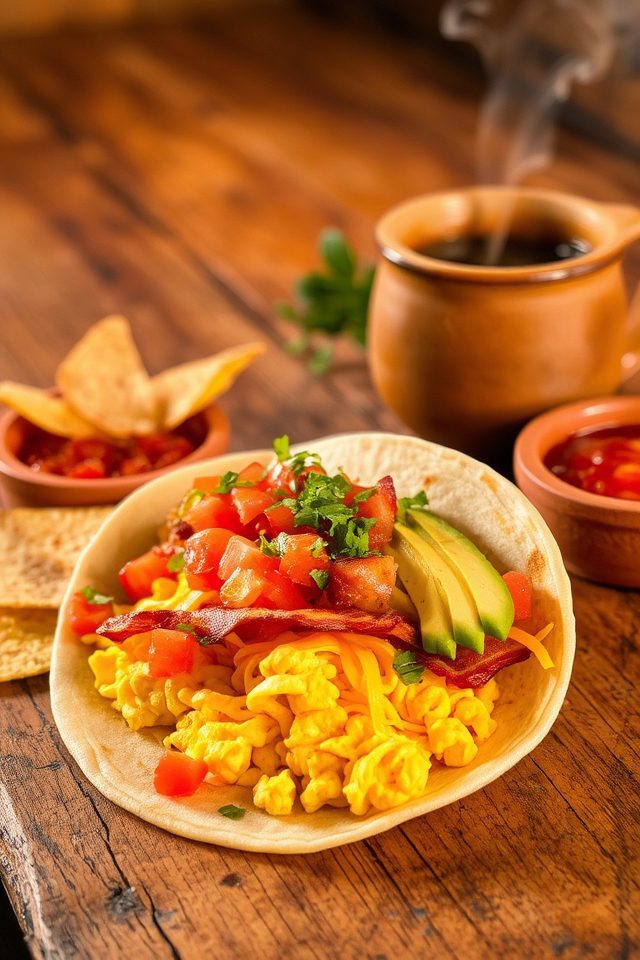 eggs bacon and cheese