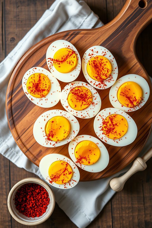 eggs seasoned with paprika