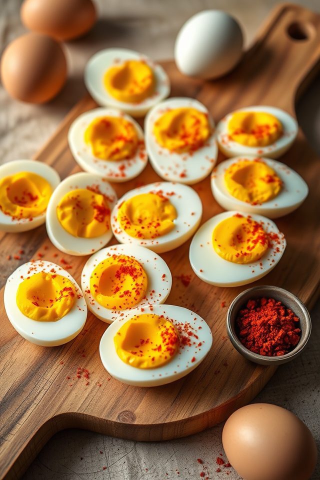 eggs seasoned with paprika