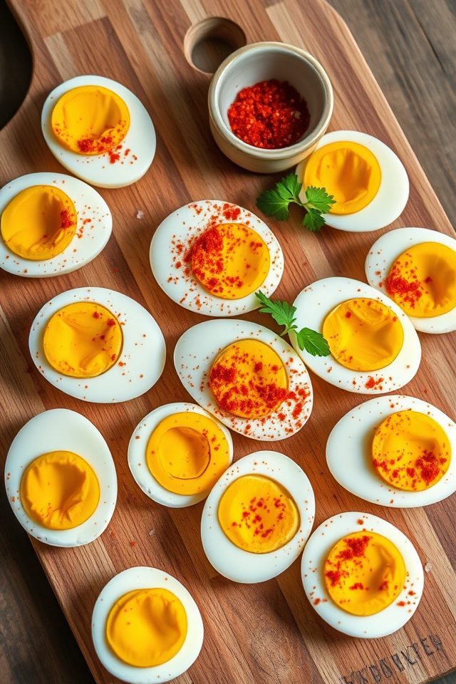eggs seasoned with paprika
