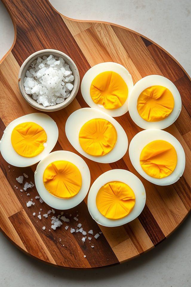 eggs seasoned with salt