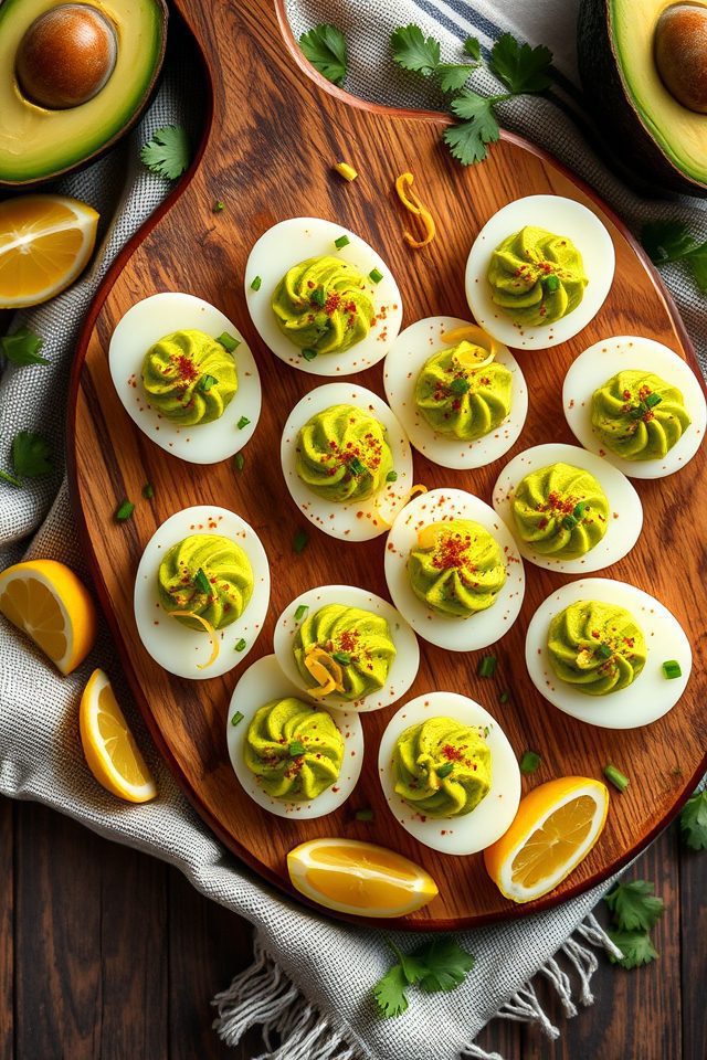eggs stuffed with avocado