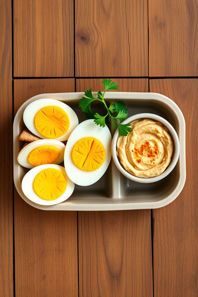 eggs with crunchy crackers