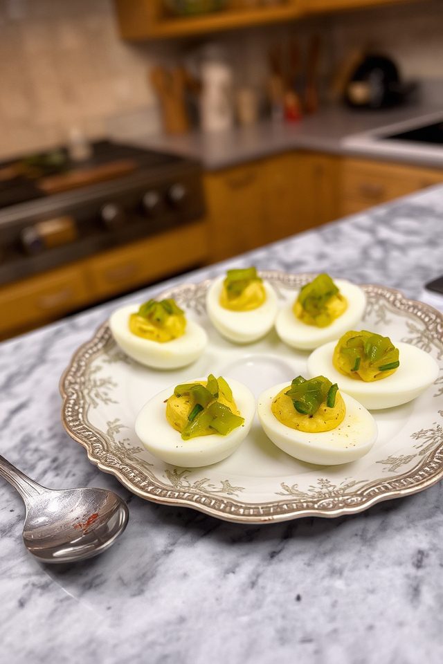eggs with tangy relish