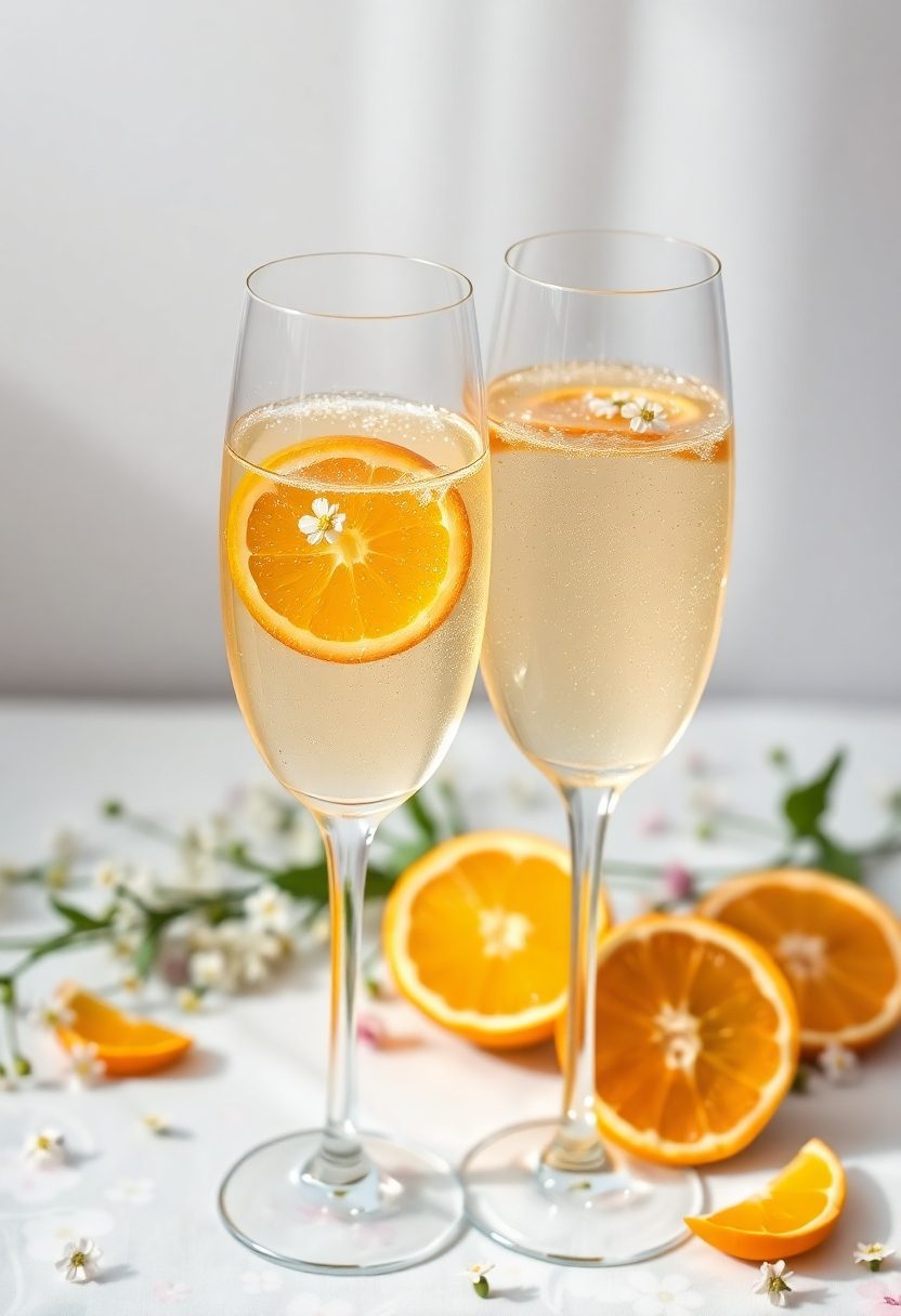 elderflower sparkling cocktail drink