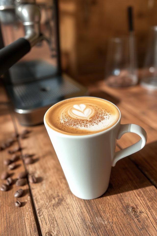 espresso and steamed milk