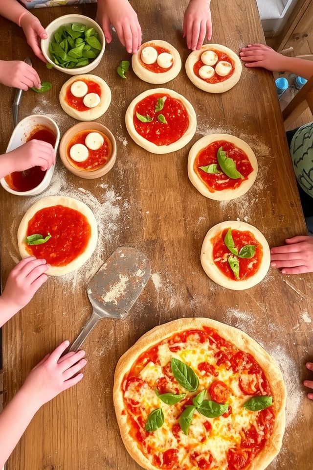 family diy pizza night